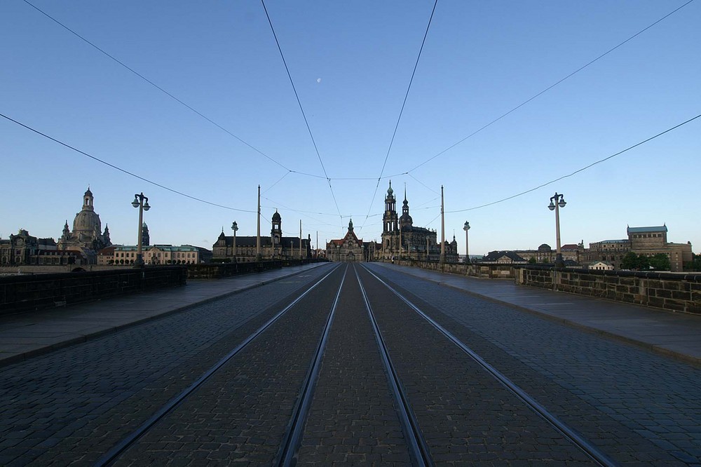 Dresden; Augustusbrücke; Skyline