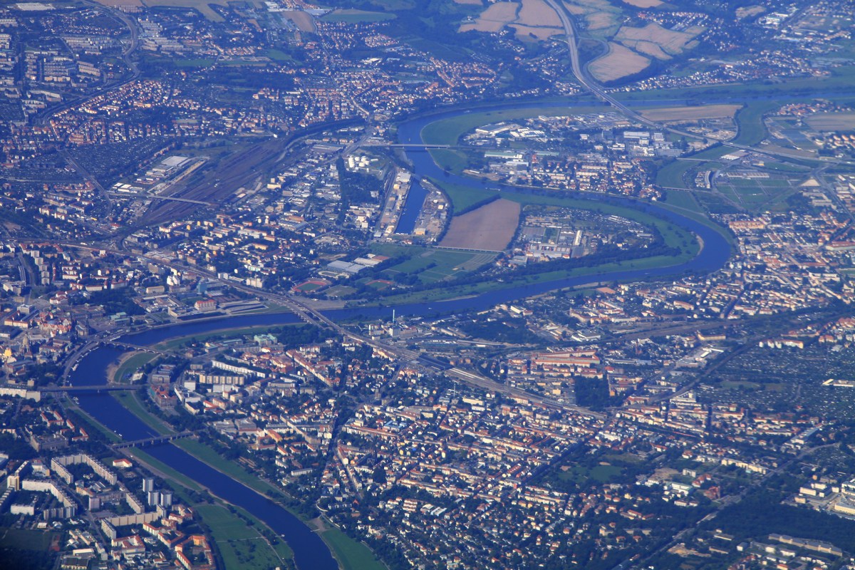 Dresden aus der Vogelperspektive