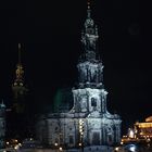 Dresden bei Nacht im Winter