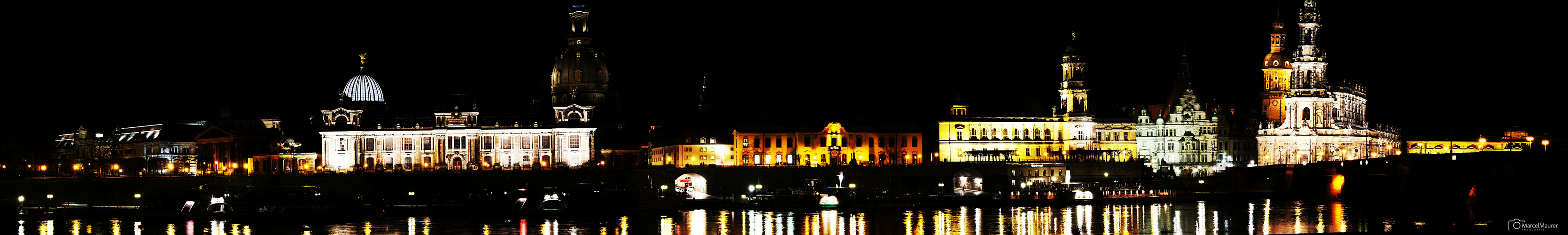 Dresden bei Nacht Panorama