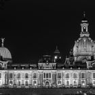 Dresden bei Nacht Schwarz/Weiß