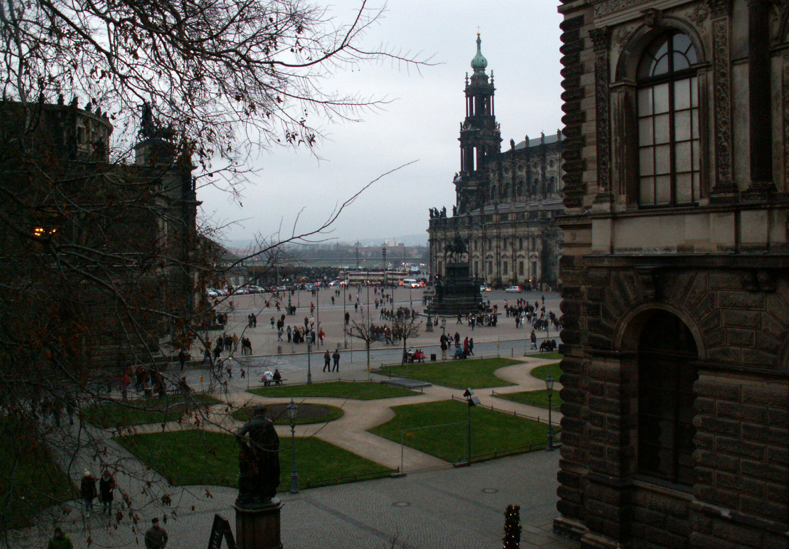 Dresden bei trübem Wetter