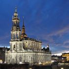 Dresden, Blaue Stunde im November bei 17 Grad