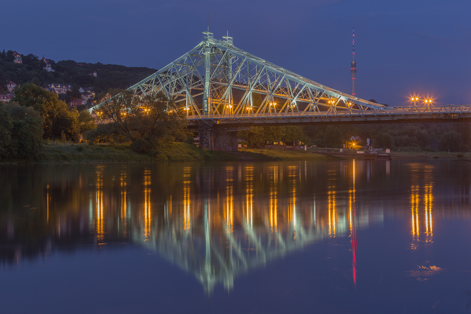 Dresden - Blaues Wunder zur blauen Stunde