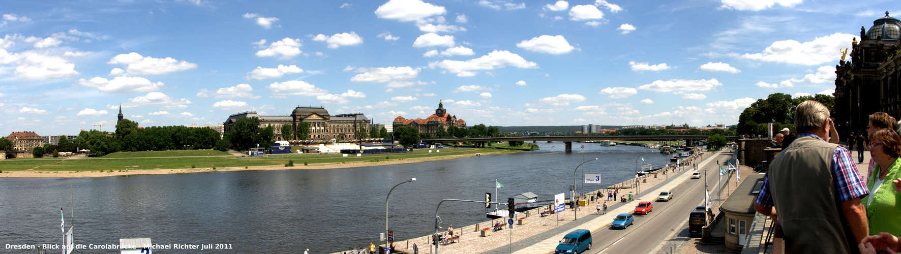 Dresden - Blick auf die Carolabrücke - Juli 2011