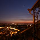 Dresden - Blick von Oberloschwitz / Bergstation Schwebebahn