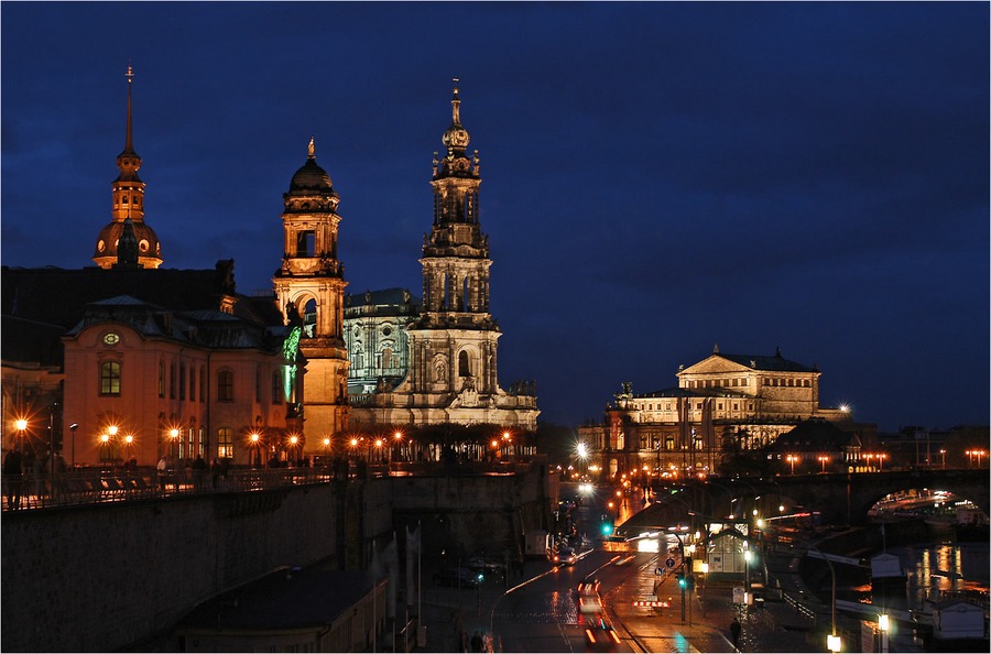 Dresden-Blickvon der Brühlschen Terasse-