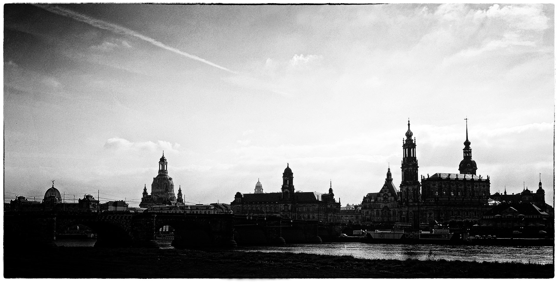 Dresden - "Canalettoblick" in s/w