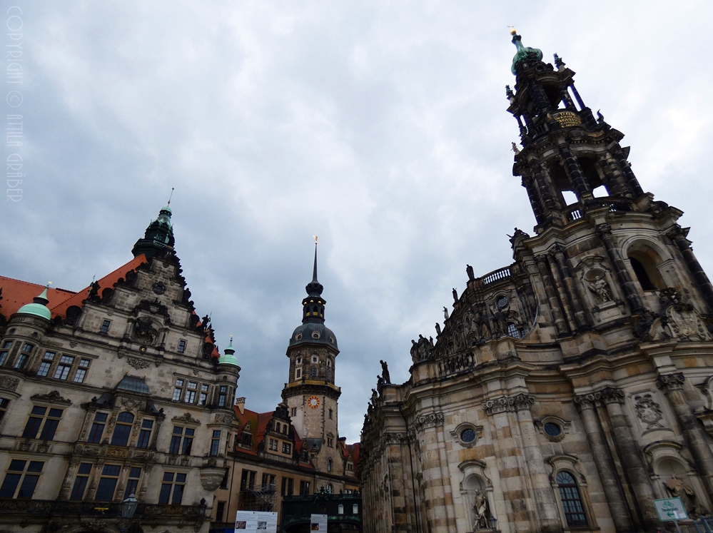 Dresden Cathedral and Royal Palace (left)