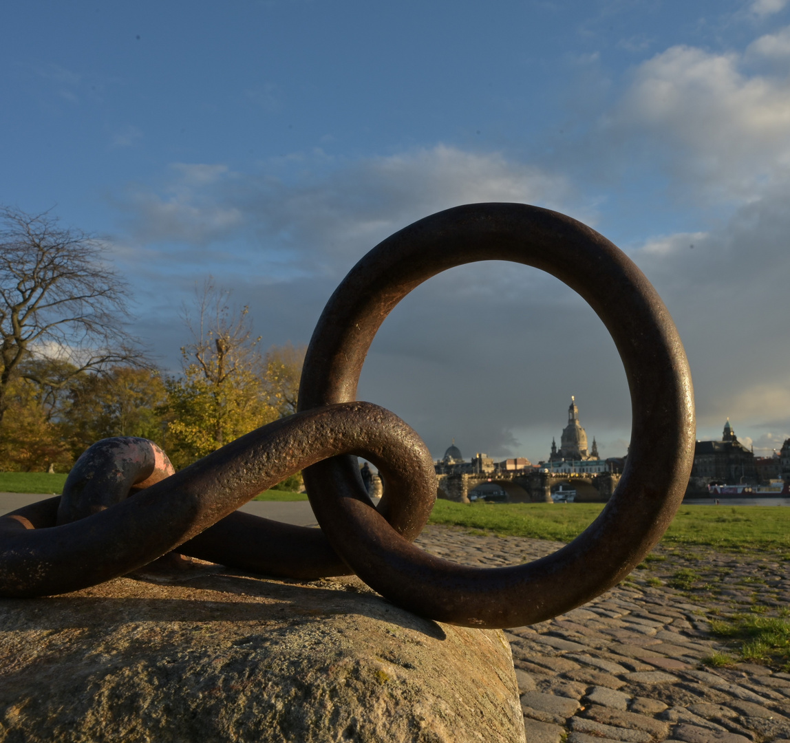 Dresden - die Frauenkirche im Blick