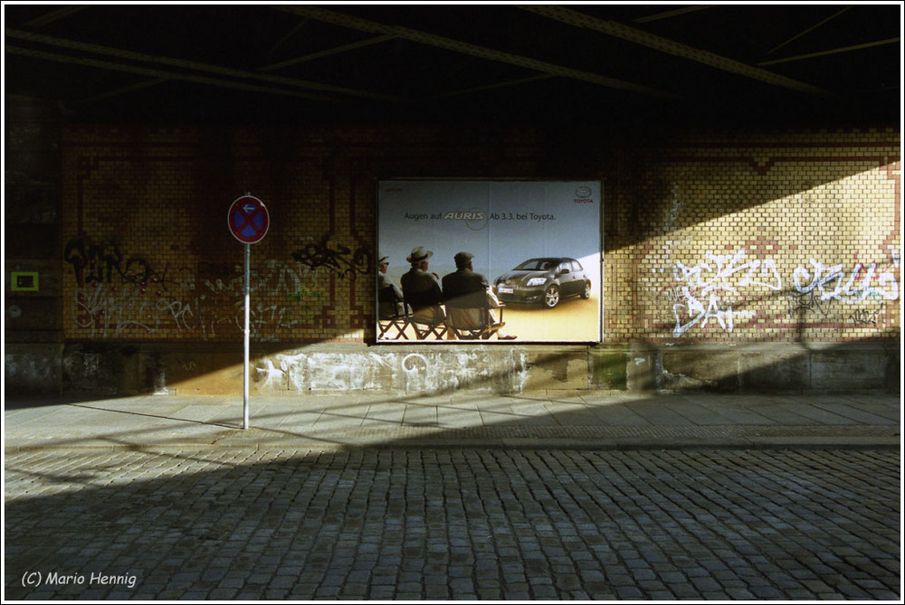 Dresden - Eisenbahnbrücke in der Neustadt