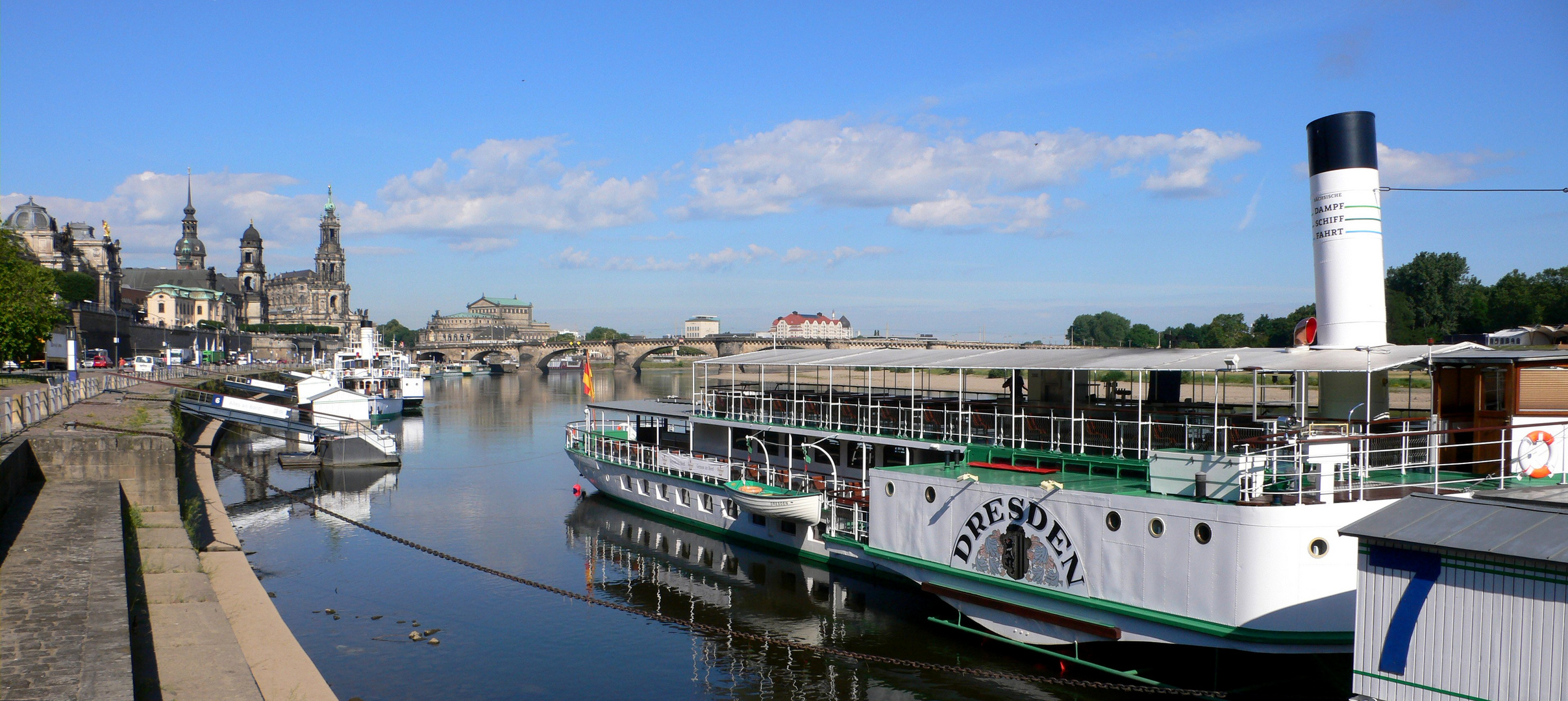 Dresden Elbufer Juli 2014