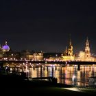 Dresden - Finale: Innenstadt - Silhouette im Mond- und Kunstlicht 