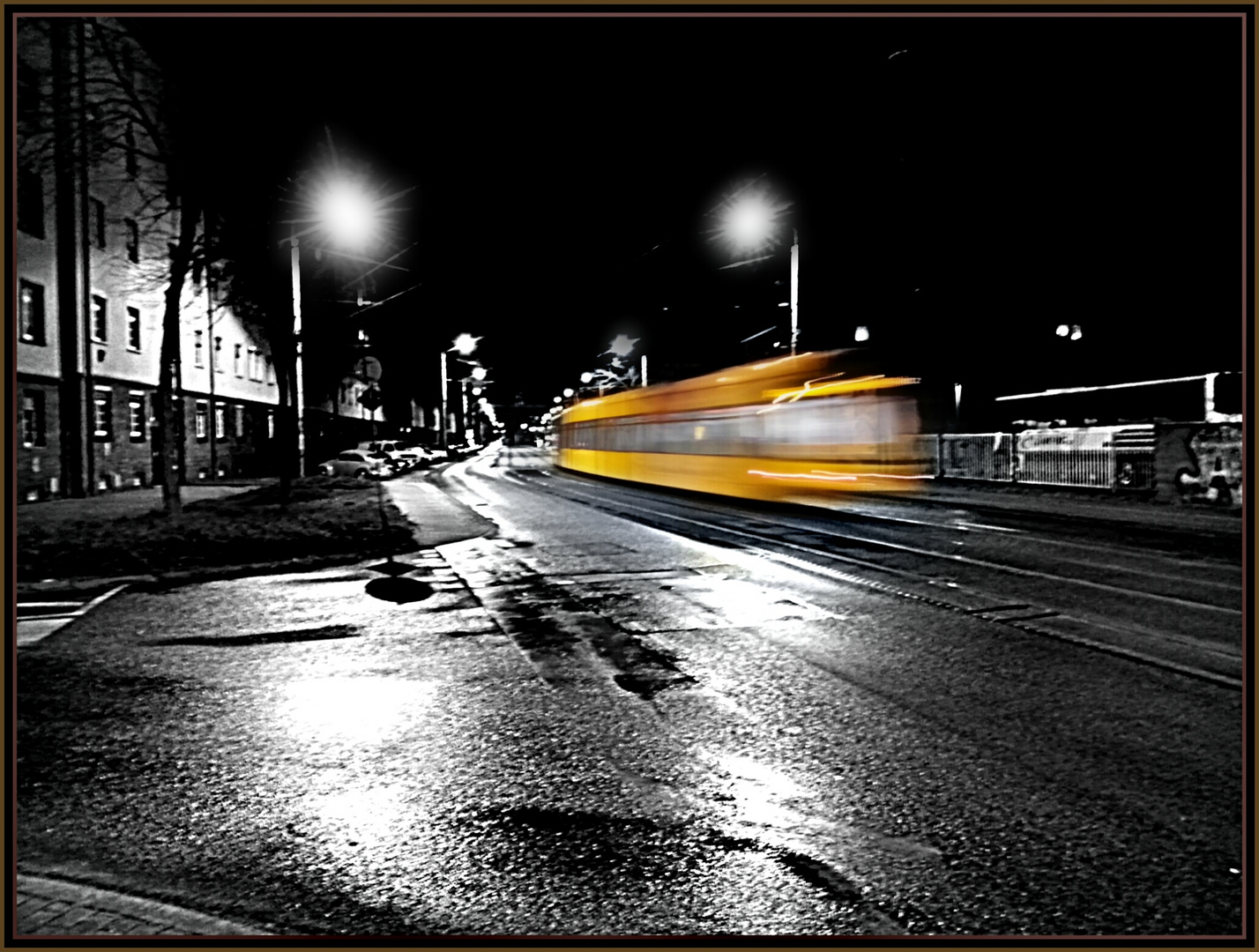 Dresden Großenhainer Straße bei Nacht