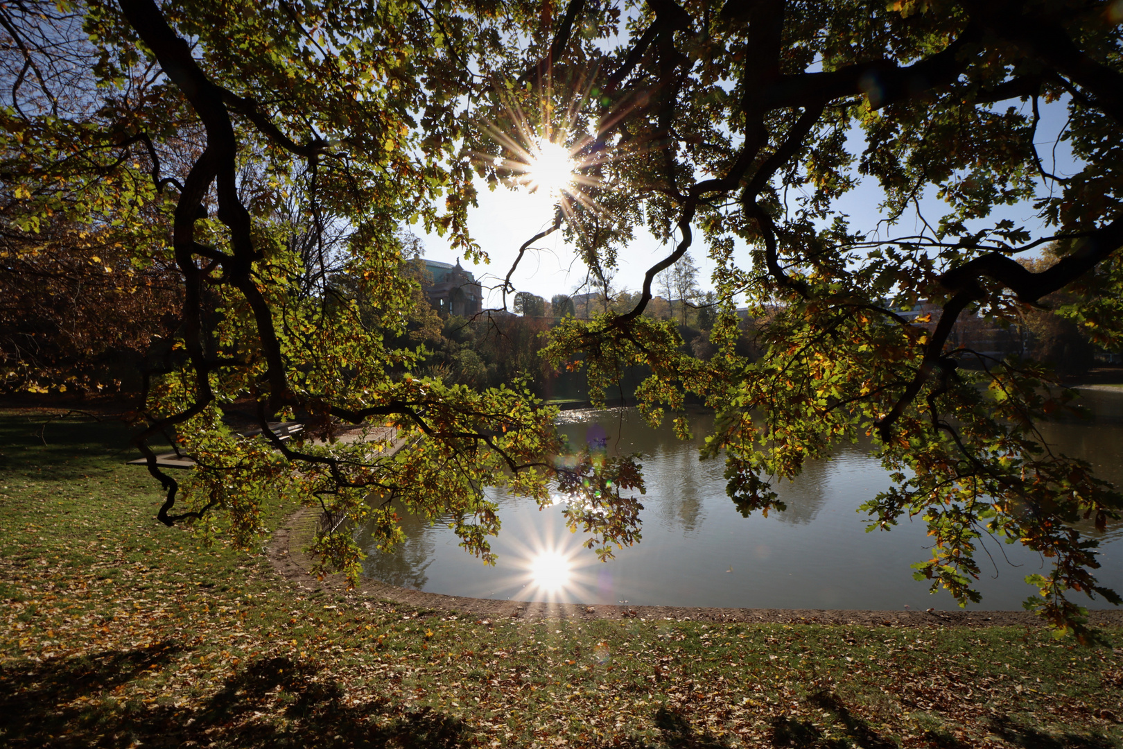 Dresden - Herbst - und - Die zwei Sonnen 