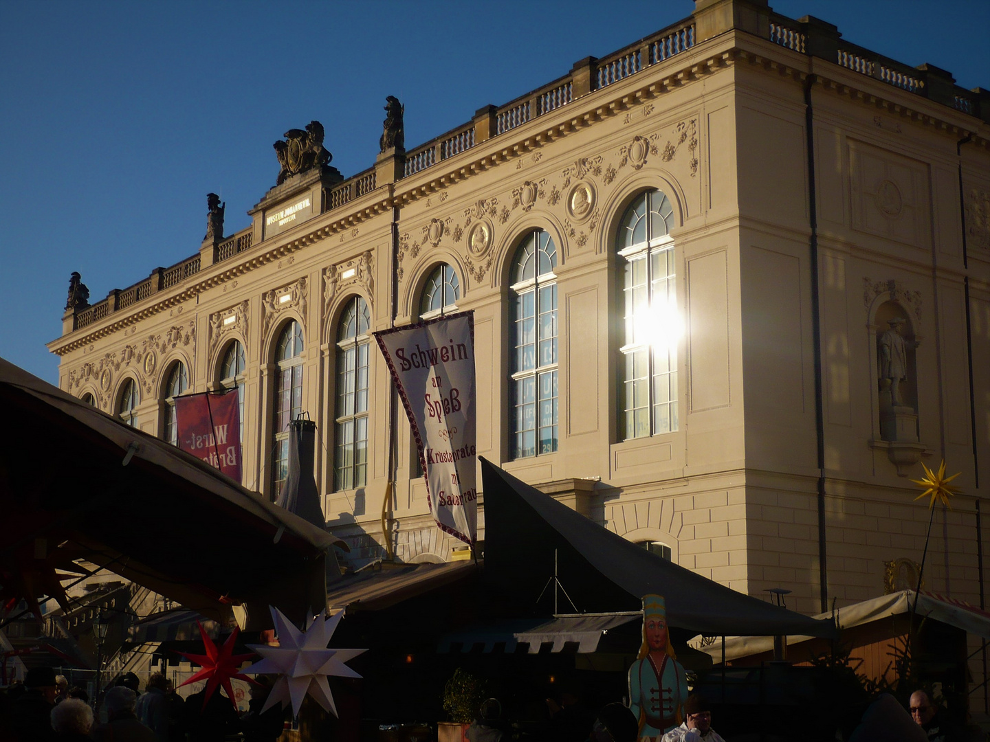 Dresden Historischer Weihnachtsmarkt an der Frauenkirche Foto & Bild