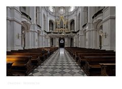 Dresden " Hofkirche, der Blick zur Orgel "