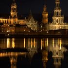 Dresden - Hofkirche - Nacht - Spiegelung