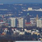 Dresden im aktuellen Winterkleid mit einer Ausschnittsvergrößerung,...