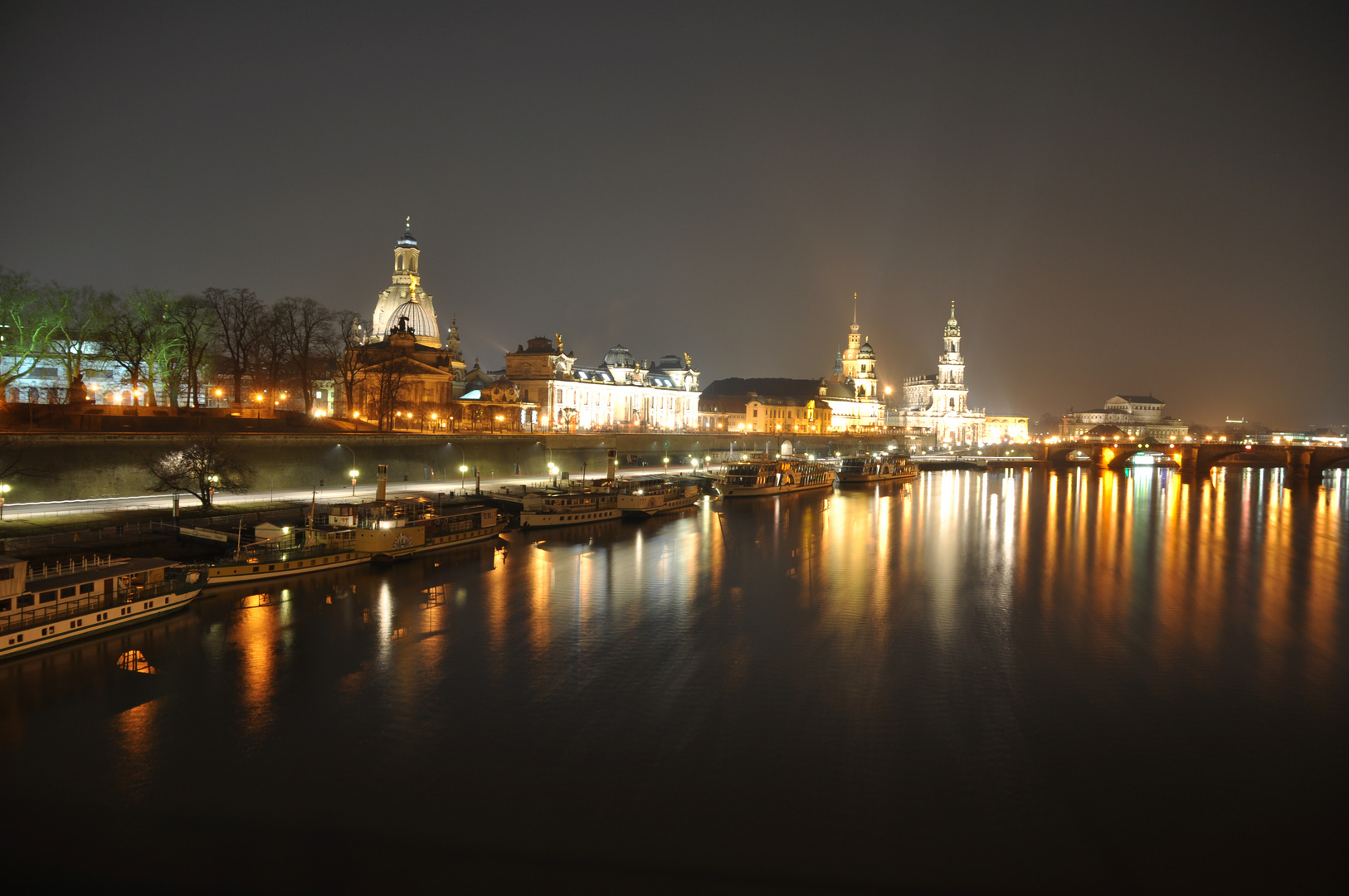 Dresden in einer kalten Nacht