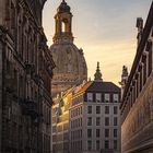 Dresden. Morgenstimmung am Fürstenzug.