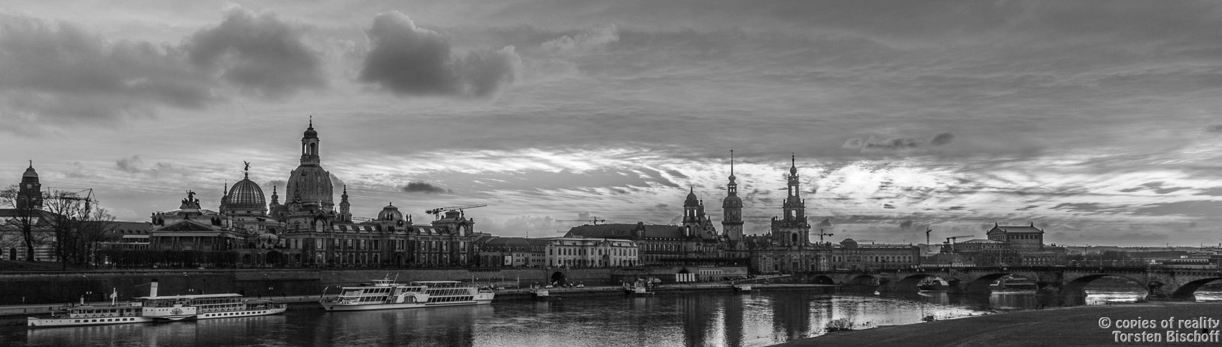 Dresden Panorama in sw