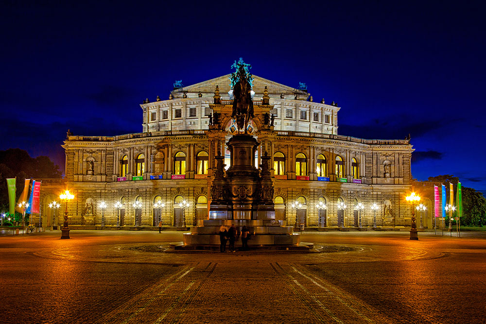 Dresden Semperoper Foto & Bild world, nacht, dresden Bilder auf