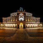 Dresden Semperoper Panorama bei Nacht