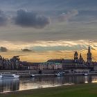 Dresden Silhuette im Abendlicht