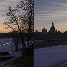 Dresden Skyline im Winter (3D)