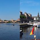 Dresden Terrassenufer mit Altstadt (3D X-view Kreuzblick stereo) 