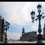 Dresden, Theaterplatz - mit Kandelaber