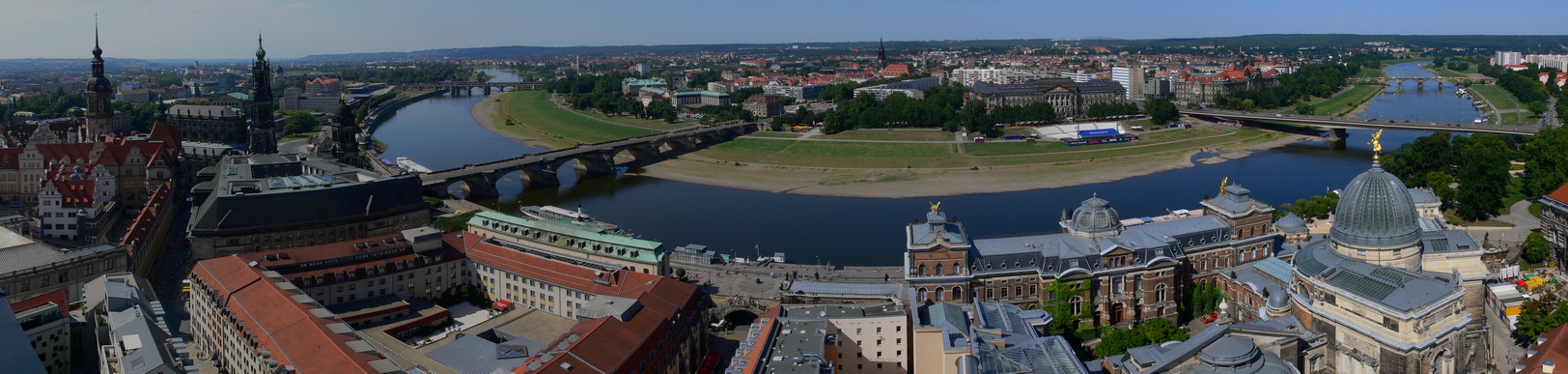 Dresden von der Kuppel der Frauenkirche