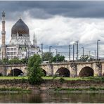 Dresden - Yenidze mit Marienbrücke