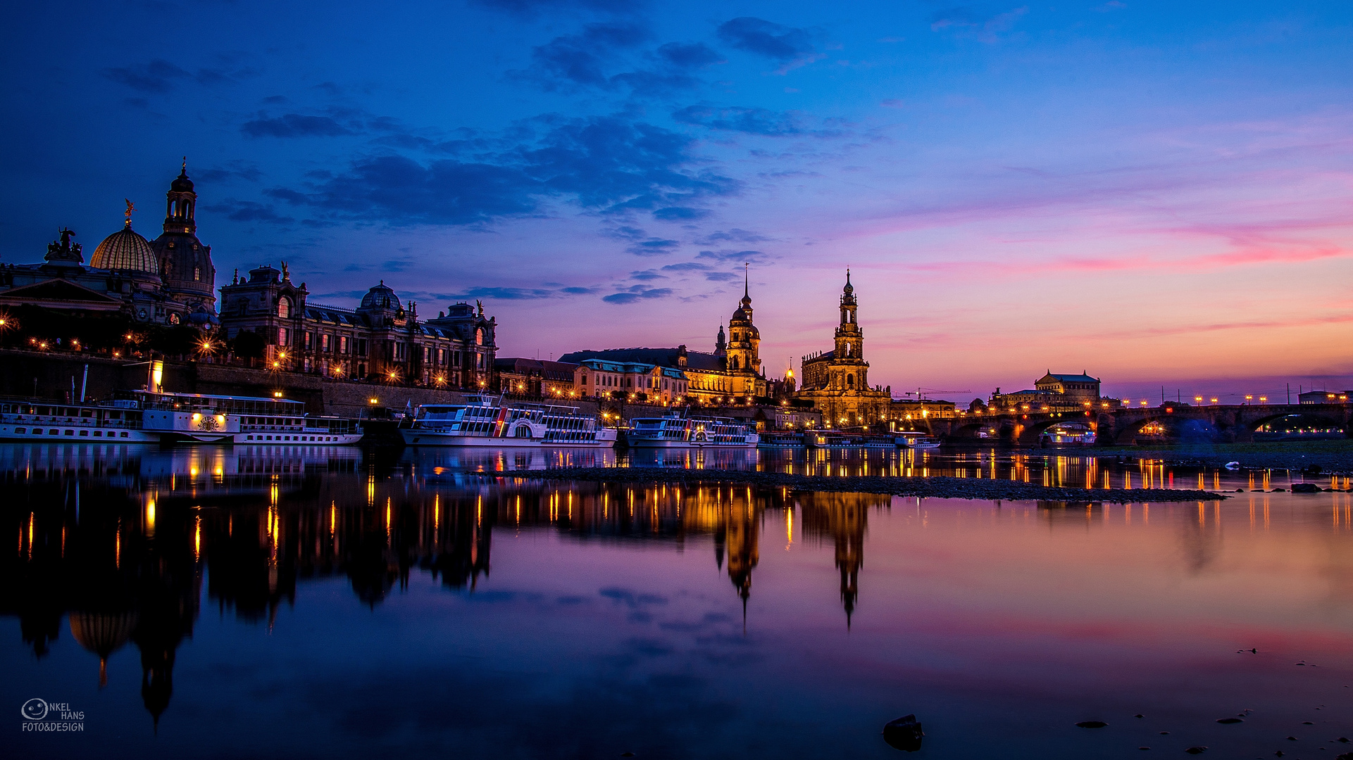 Dresden zur blauen Stunde