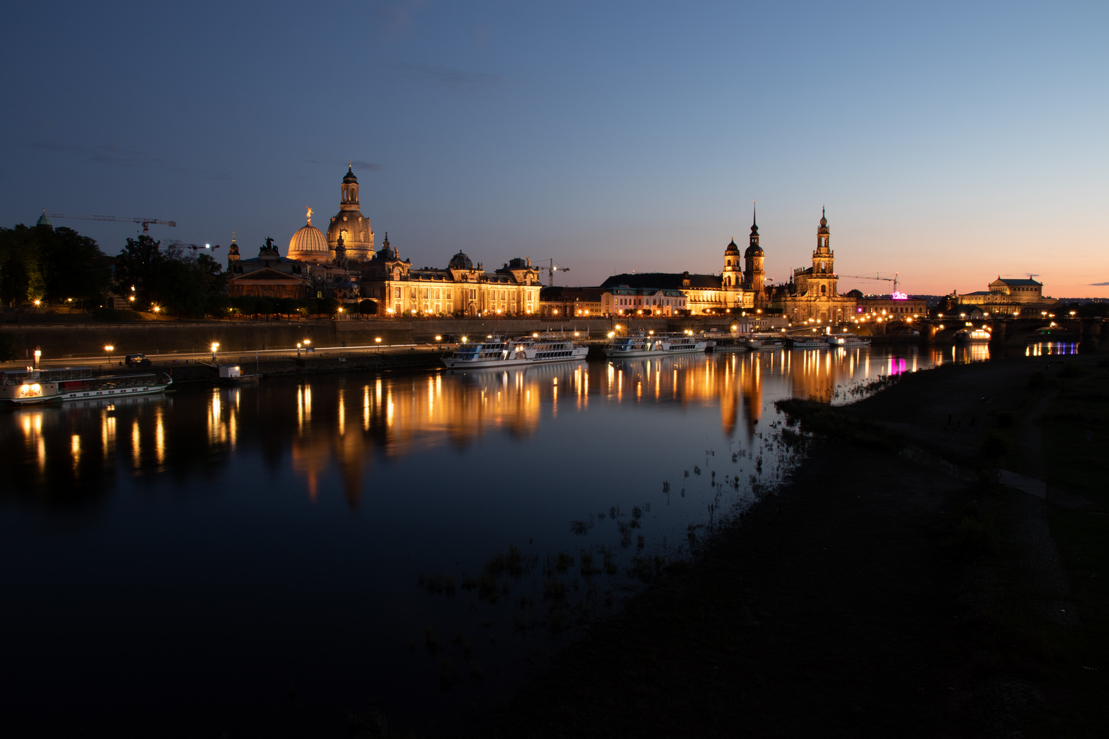 Dresden zur blauen Stunde