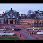 Dresden Zwinger in der Dämmerung