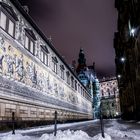 Dresdener Gemälde bei Nacht und Schnee