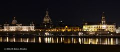 Dresdens Skyline bei Nacht