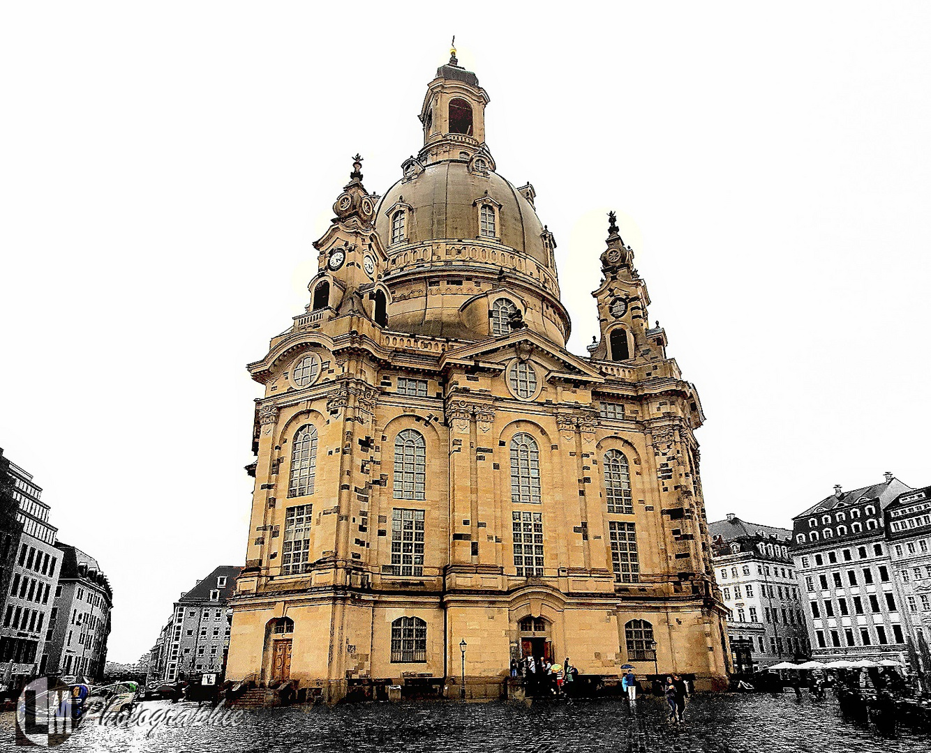 Dresdner Frauenkirche mit SW Background