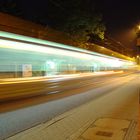 Dresdner Straßenbahn bei Nacht