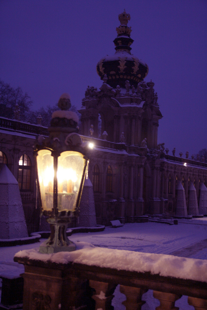 Dresdner Zwinger im Schnee