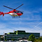 DRF Hubschrauber startet am Krankenhaus Sigmaringen