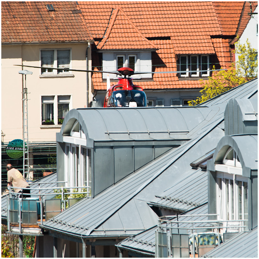 DRF Luftrettung in Lörrach (Landung)