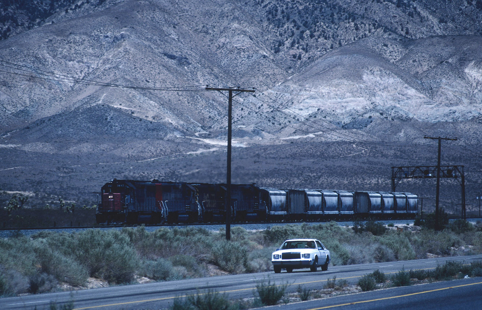 D&RGW #7647 ex SP/SSW short Train near Mojave