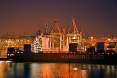 DRI Hamburger Hafen Spätdämmerung
