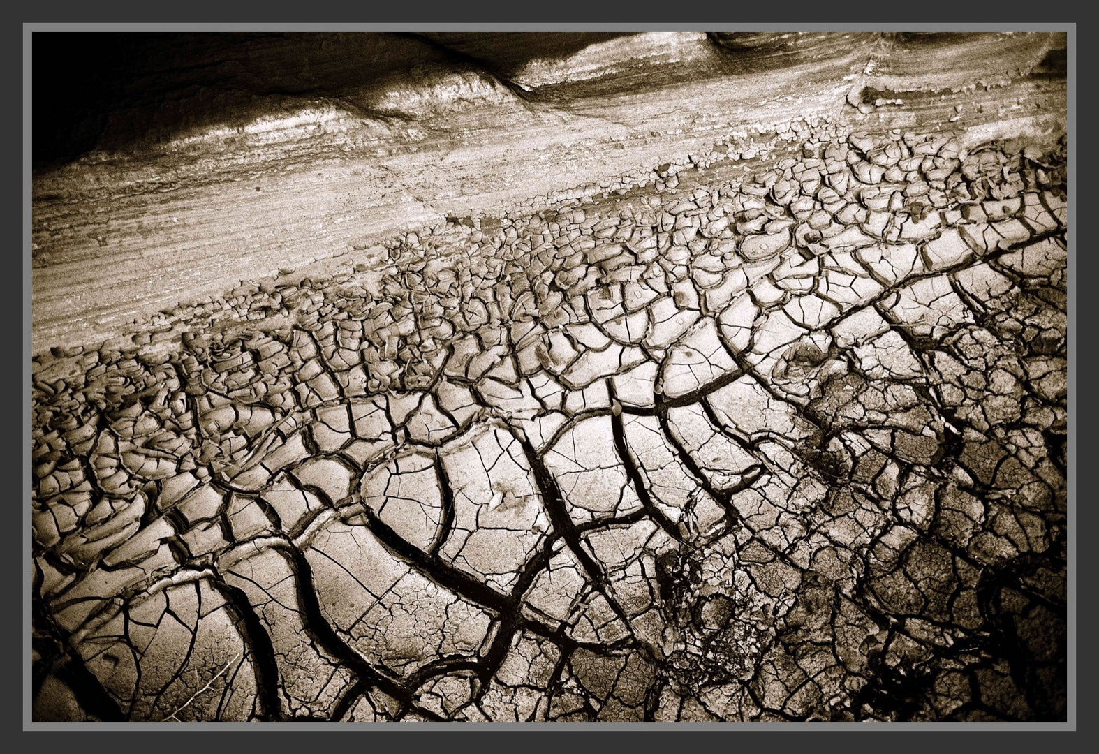 Dried mud in a canyon, Utah, USA