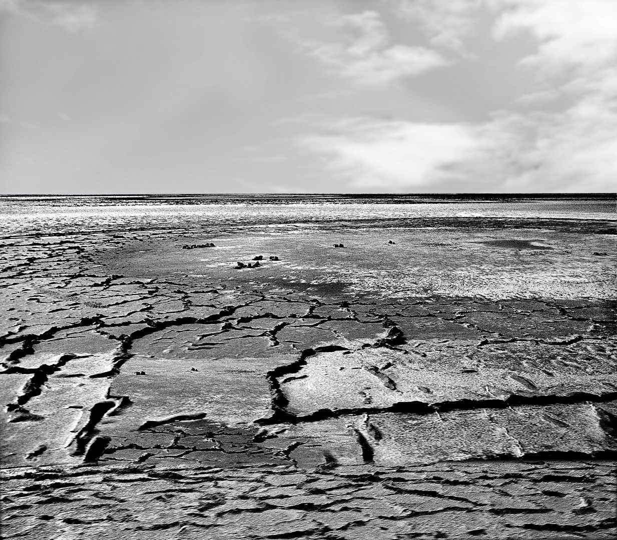 dried salt lake