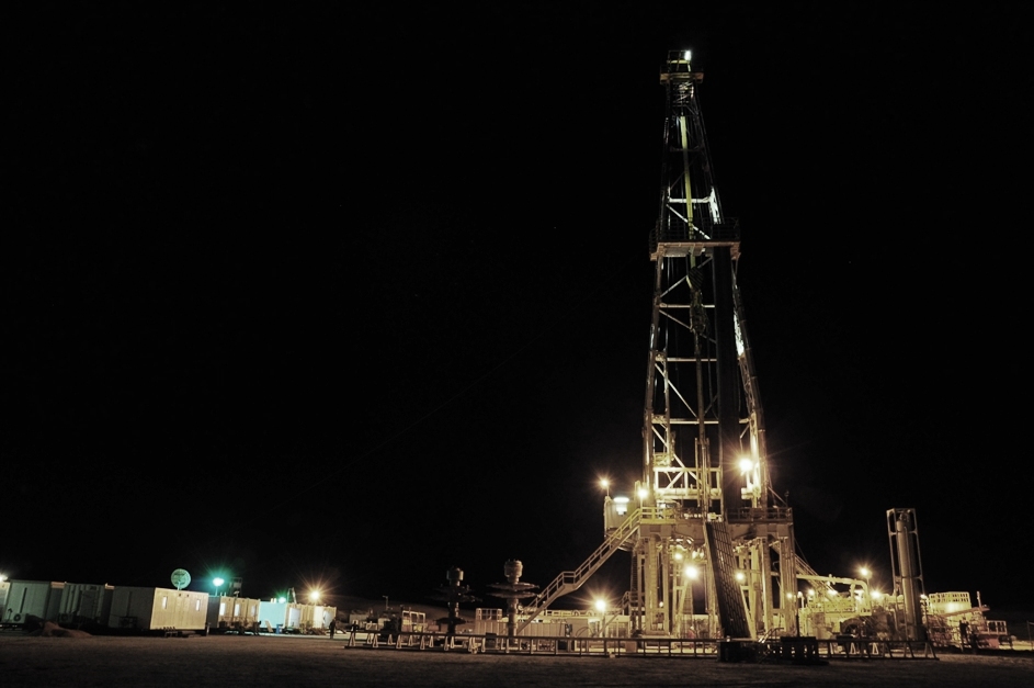 Drilling Rig at night