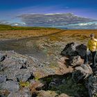 Driving along endless lava fields